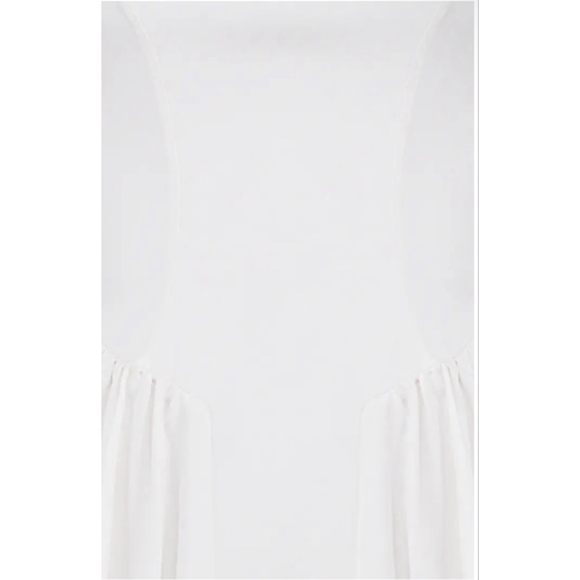HOUSE OF CB White Cindy Sleeveless Twill Midi Cocktail Dress XS NWT - Picture 4 of 7
